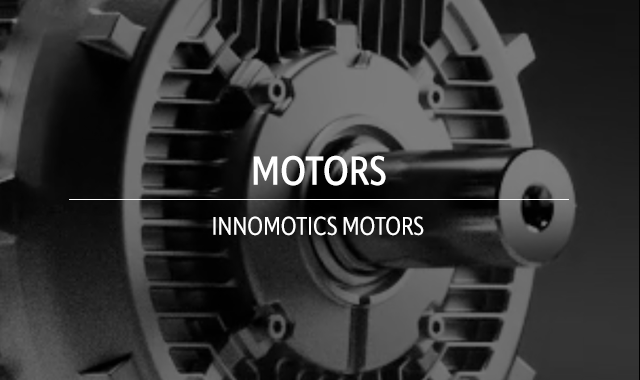 Motors Innomotics electric motors text over close up black and white image