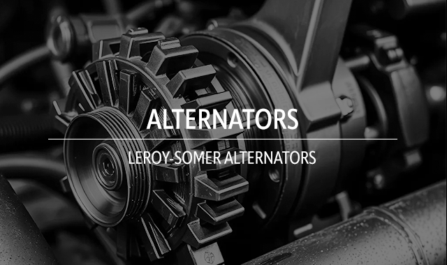 alternators leroy-somer alternators text on band white image of an alternator