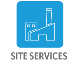 Central Group Projects Icon Blue rounded square with engineer graphic