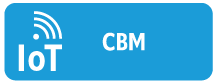 grey icon with IOT illustration text CBM services